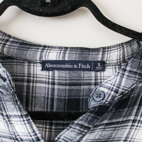 ABERCROMBIE peplum plaid button-up shirt - Picture 3 of 7